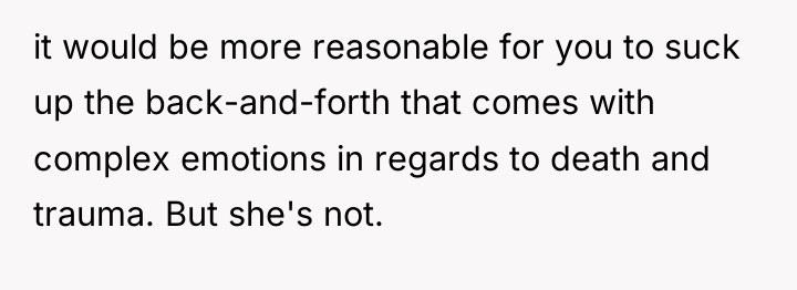 it would be more reasonable for you to suck up...