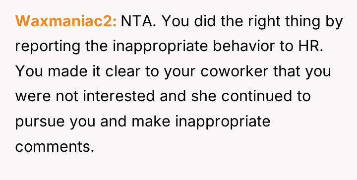 Waxmaniac2 NTA. You did the right thing by reporting the...