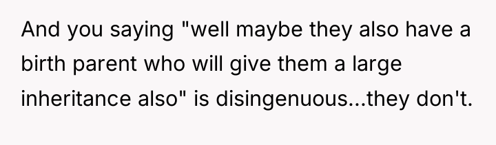 And you saying "well maybe they also have a birth...