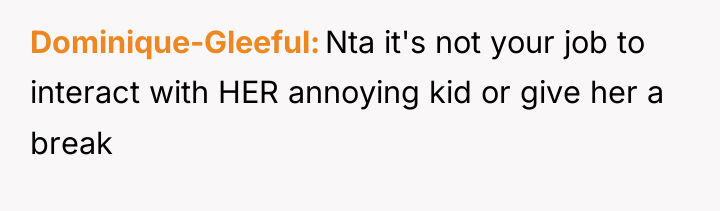 Dominique-Gleeful Nta it's not your job to interact with HER...