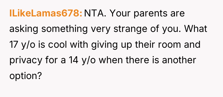 ILikeLamas678 NTA. Your parents are asking something very strange of...