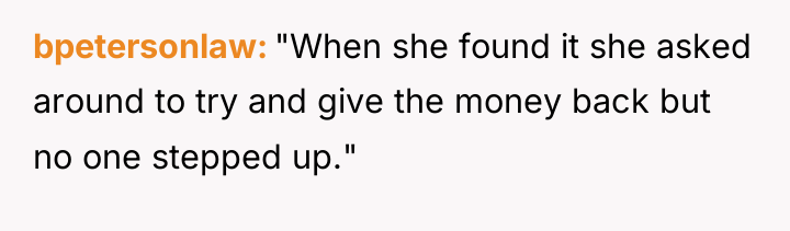 bpetersonlaw "When she found it she asked around to try...