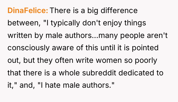 DinaFelice There is a big difference between, "I typically don't...