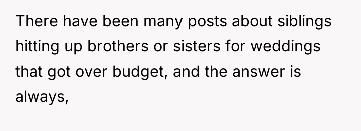 There have been many posts about siblings hitting up brothers...