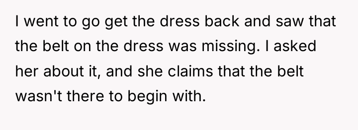I went to go get the dress back and saw...