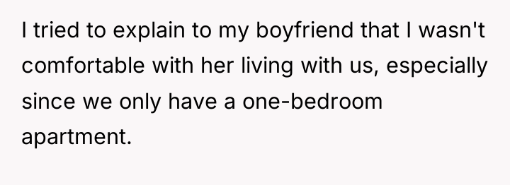 I tried to explain to my boyfriend that I wasn't...
