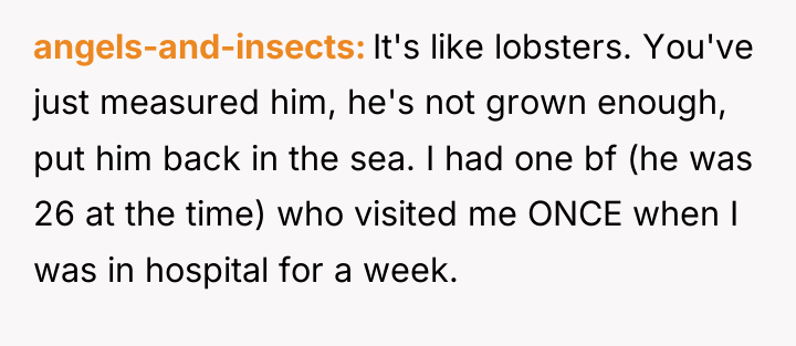 angels-and-insects It's like lobsters. You've just measured him, he's not...