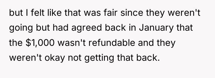 but I felt like that was fair since they weren't...