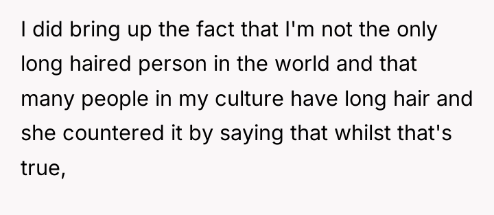 I did bring up the fact that I'm not the...