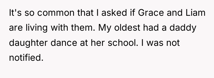 It's so common that I asked if Grace and Liam...