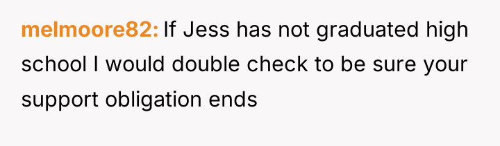 melmoore82 If Jess has not graduated high school I would...