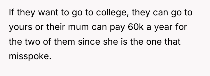 If they want to go to college, they can go...