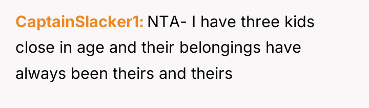 CaptainSlacker1 NTA- I have three kids close in age and...