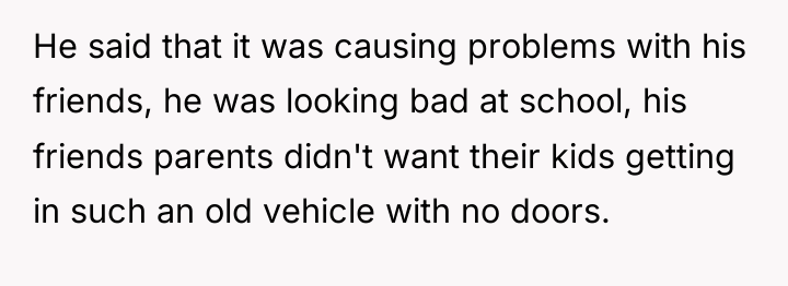 He said that it was causing problems with his friends,...