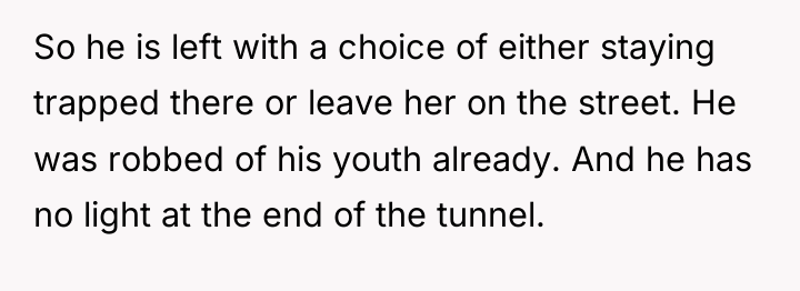 So he is left with a choice of either staying...