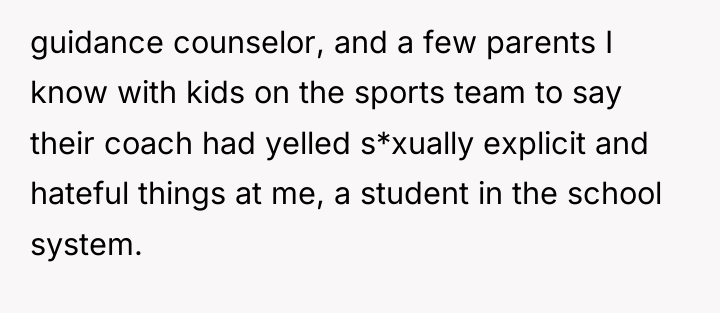 guidance counselor, and a few parents I know with kids...