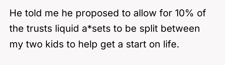 He told me he proposed to allow for 10% of...