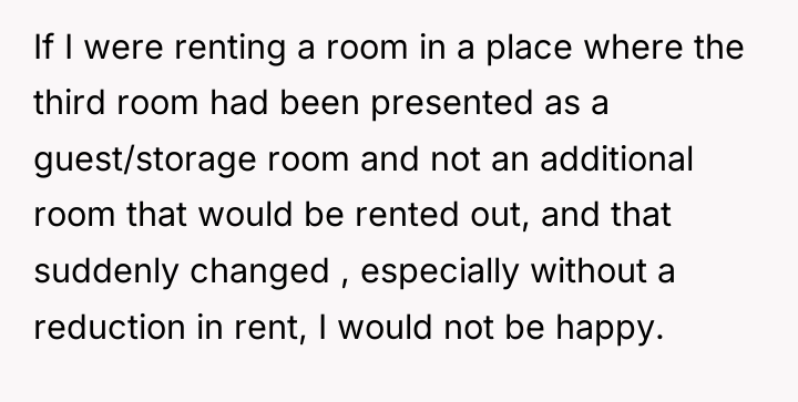 If I were renting a room in a place where...