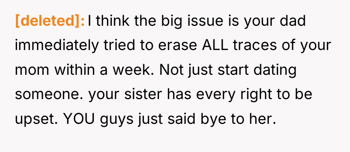 [deleted] I think the big issue is your dad immediately...