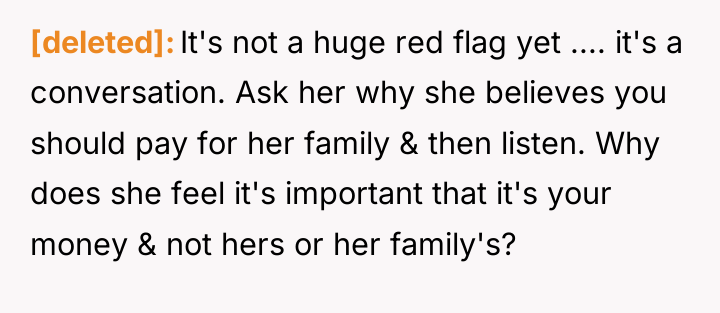 [deleted] It's not a huge red flag yet .... it's...