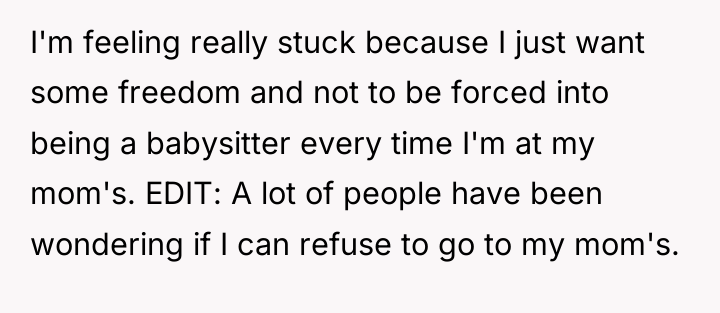 I'm feeling really stuck because I just want some freedom...