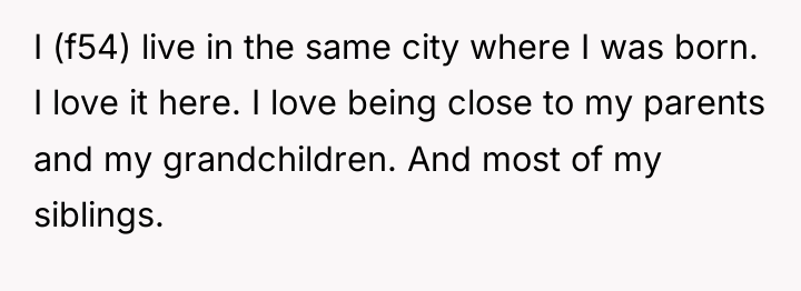 I (f54) live in the same city where I was...