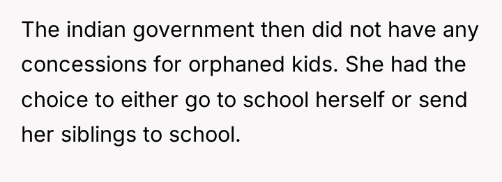 The indian government then did not have any concessions for...