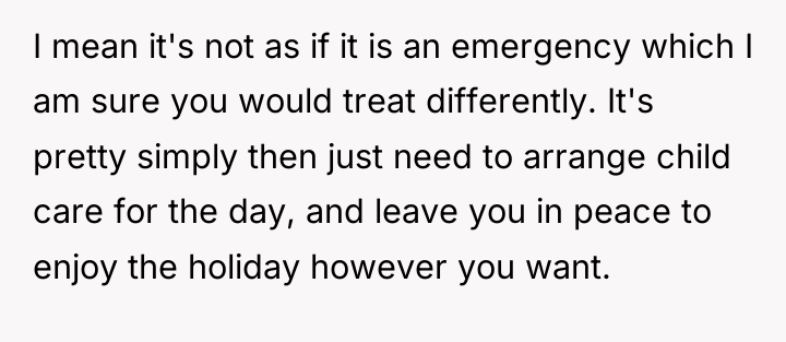I mean it's not as if it is an emergency...