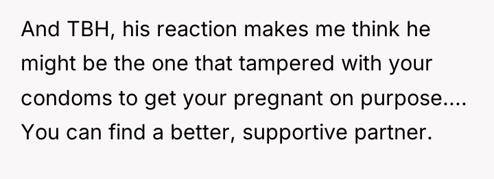 And TBH, his reaction makes me think he might be...