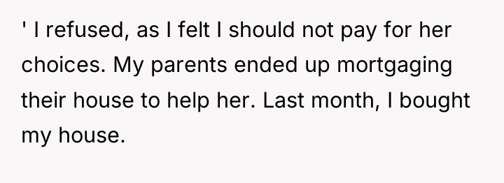 ' I refused, as I felt I should not pay...