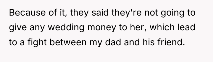 Because of it, they said they're not going to give...