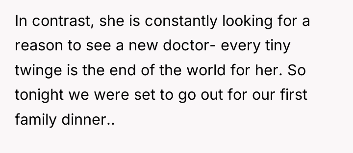 In contrast, she is constantly looking for a reason to...