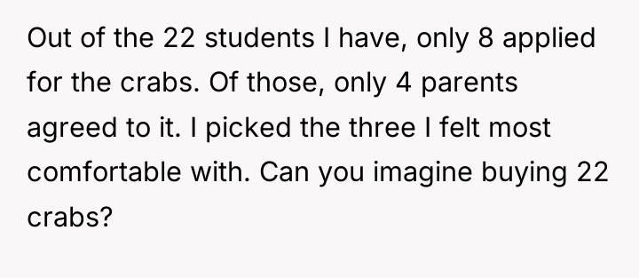 Out of the 22 students I have, only 8 applied...
