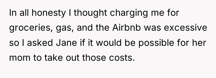 In all honesty I thought charging me for groceries, gas,...