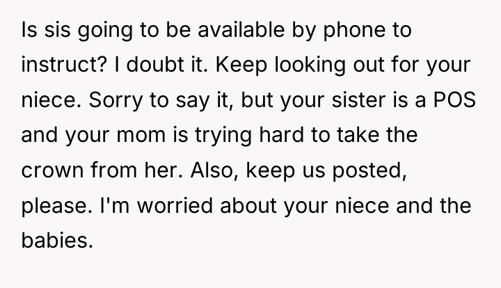Is sis going to be available by phone to instruct?...