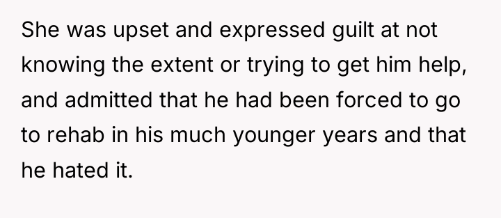 She was upset and expressed guilt at not knowing the...