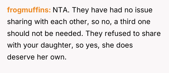 frogmuffins NTA. They have had no issue sharing with each...