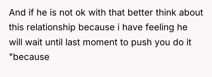 And if he is not ok with that better think...