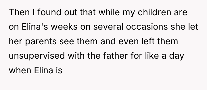 Then I found out that while my children are on...