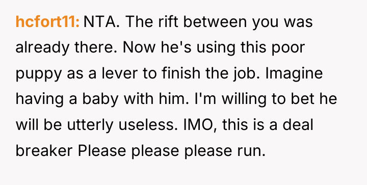 hcfort11 NTA. The rift between you was already there. Now...