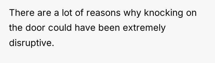 There are a lot of reasons why knocking on the...