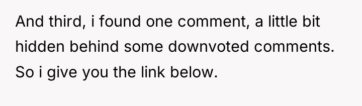And third, i found one comment, a little bit hidden...