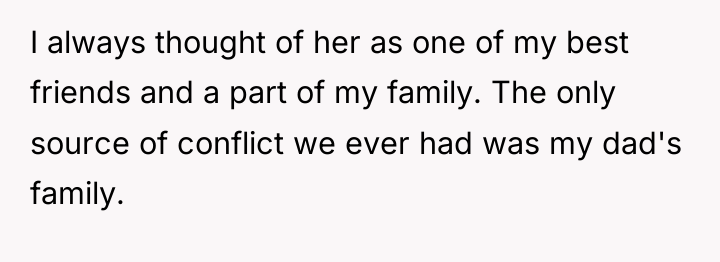I always thought of her as one of my best...
