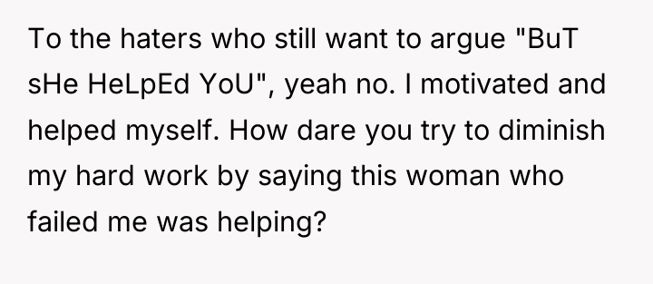 To the haters who still want to argue "BuT sHe...