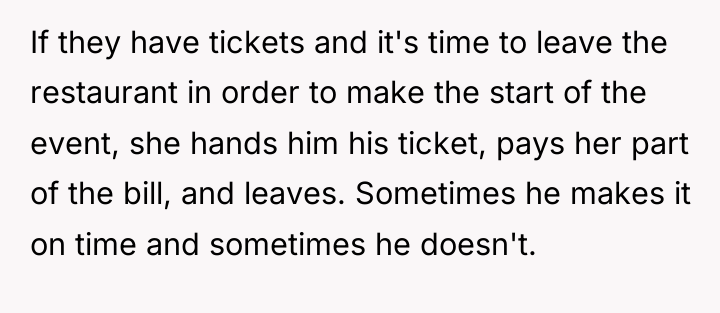 If they have tickets and it's time to leave the...