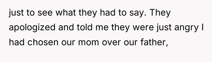 just to see what they had to say. They apologized...