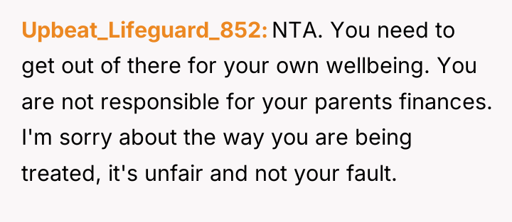 Upbeat_Lifeguard_852 NTA. You need to get out of there for...