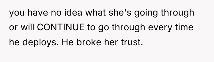 you have no idea what she's going through or will...