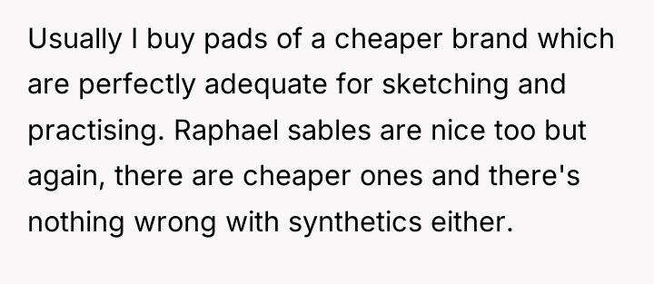 Usually I buy pads of a cheaper brand which are...