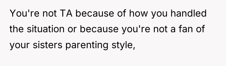 You're not TA because of how you handled the situation...
